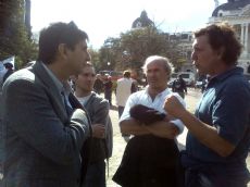 El secretario general del GEN local estuvo en la Legislatura bonaerense acompa�ando la protesta de los ruralistas.