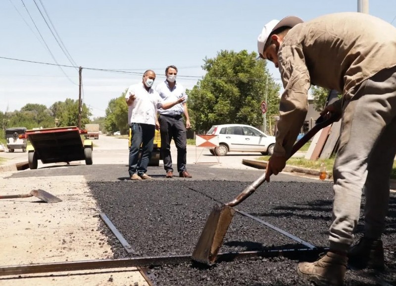 Siguen realizando trabajos pertinentes en la zona de Belgrano entre Aubain y Quetgles.