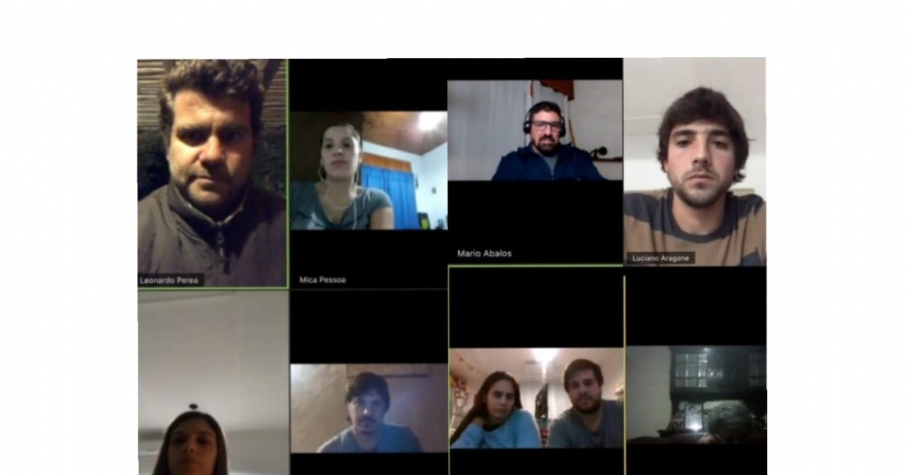 Reunión por zoom de los dirigentes de la Unión Cívica Radical.