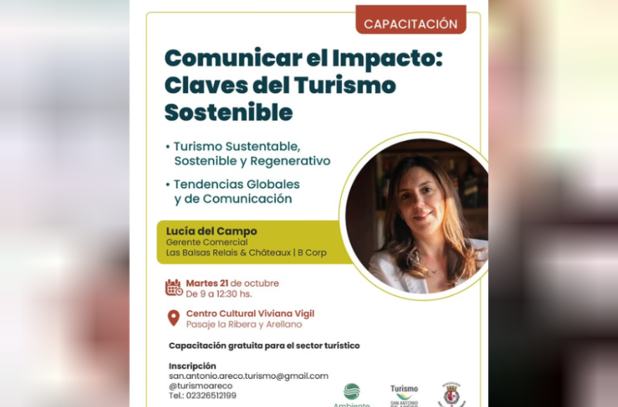 La capacitación es gratuita y está dirigida a quienes forman parte del sector turístico local.