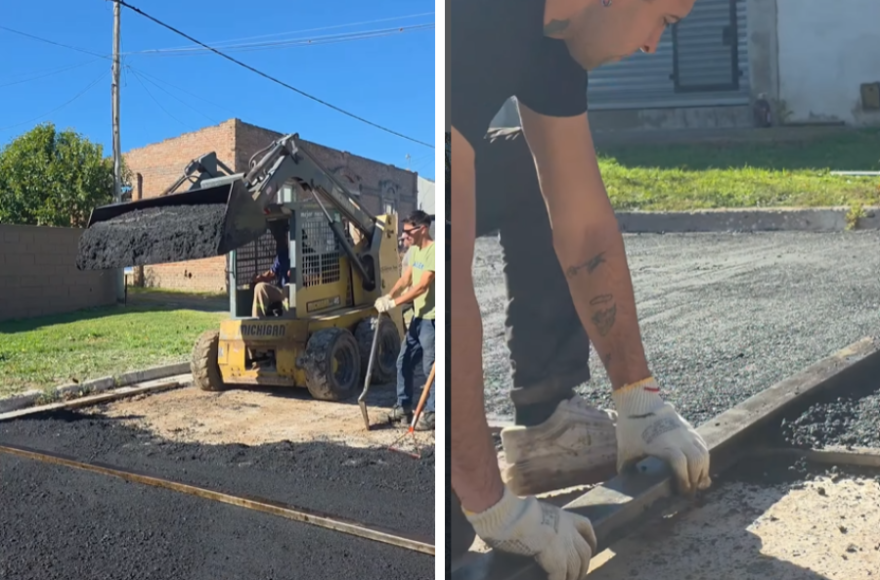 Avanzan trabajos de bacheo y mejora sobre calle Italia