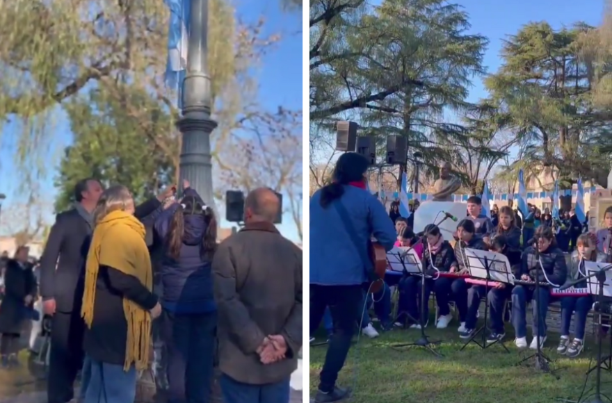 El acto se llevó a cabo en Plaza Belgrano.