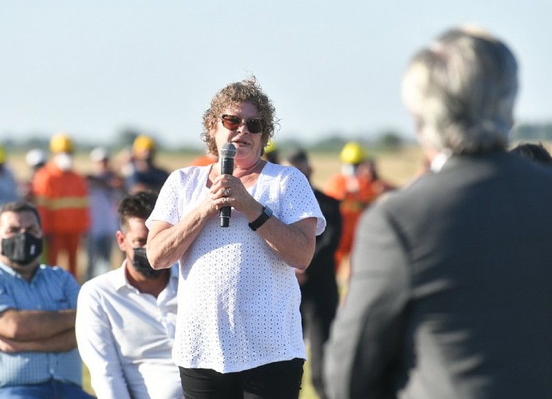 Participó también del acto, Edith Mermet, de la vecina localidad de Duggan