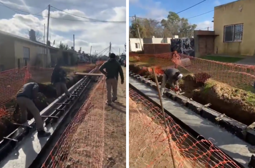 Los vecinos del barrio destacaron el inicio de la obra.
