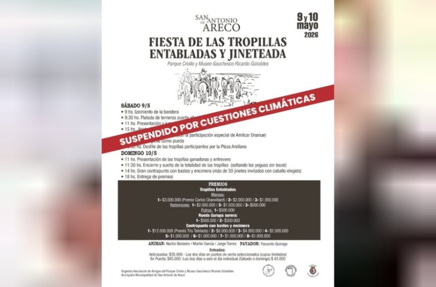 Suspendieron la Fiesta de las Tropillas Entabladas y Jineteada