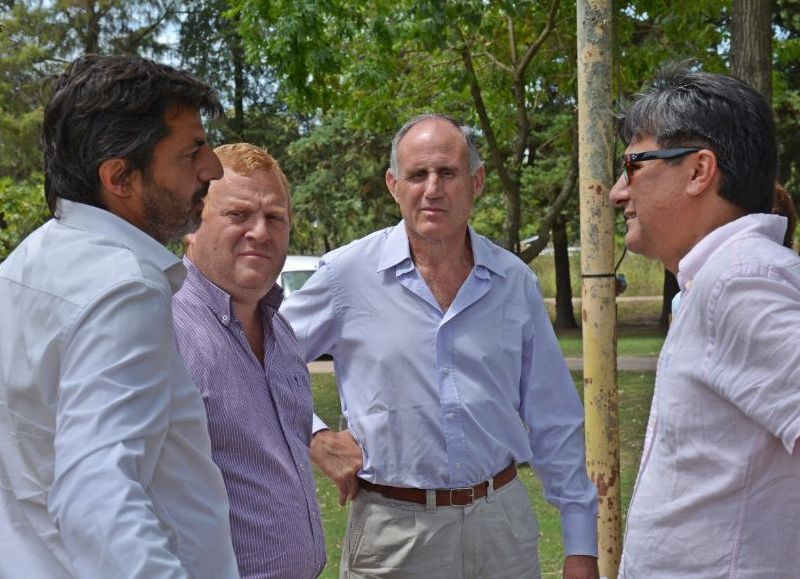 Recorrida en la planta de tratamiento de efluentes cloacales de San Antonio de Areco.