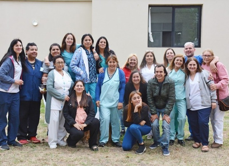 Los festejos se dieron en el Hospital Zerboni, junto a los enfermeros.