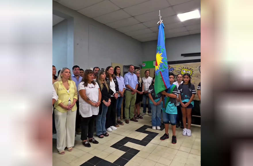 Ratto participó del inicio de clases en la Primaria 13