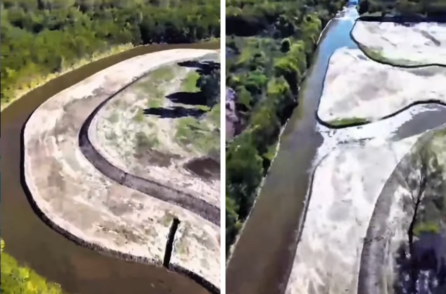Avanzan las obras en el Río Areco