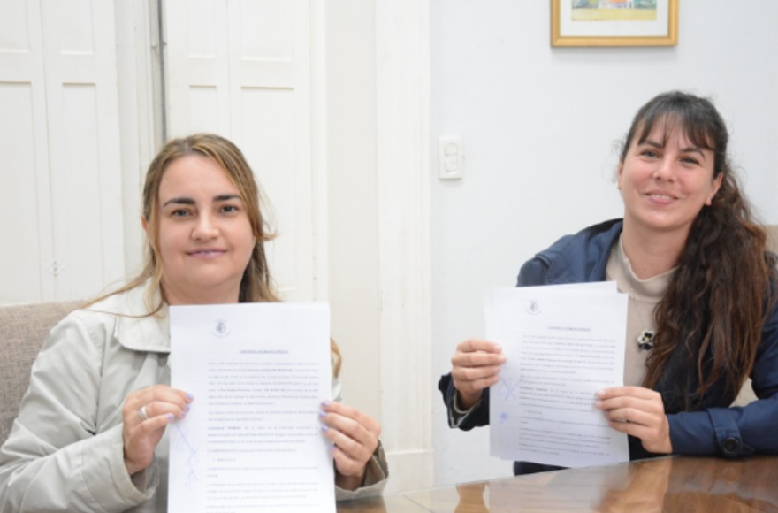 Las beneficiarias de los aportes fueron Johanna De Lellis y Natalia Fornari.