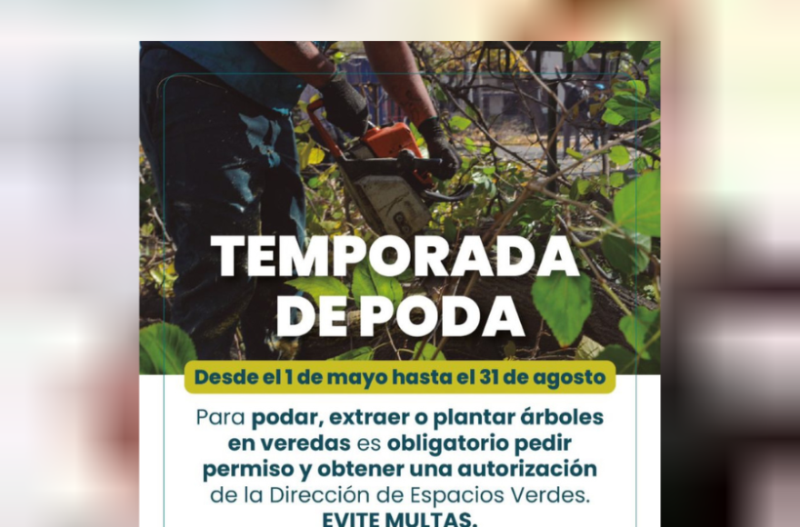 La temporada de poda se extenderá hasta el 31 de agosto.