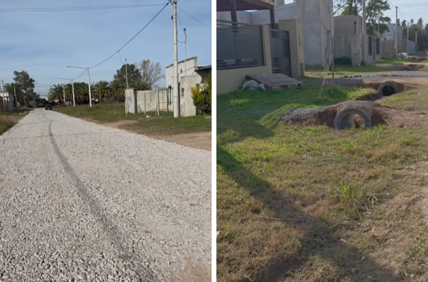 Avanzan las obras de mejoramiento de calles en el Loteo Lecot
