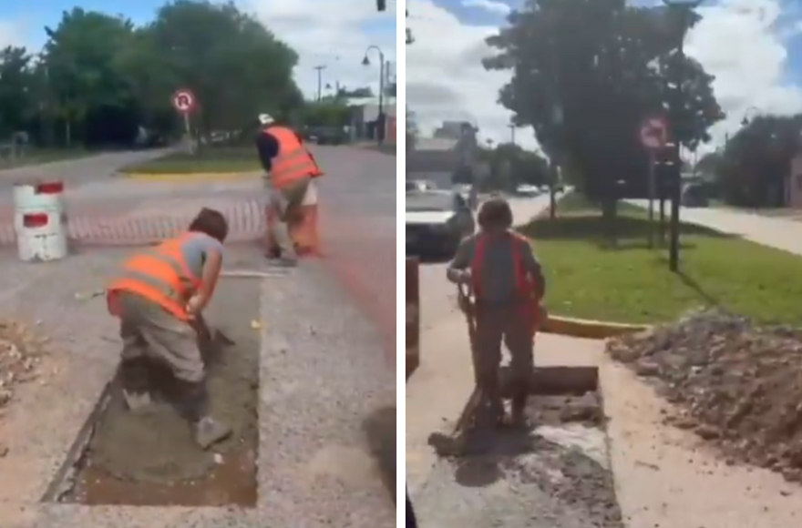 Este viernes se realizaron labores en la esquina de la Avenida Durán y Quetgles.