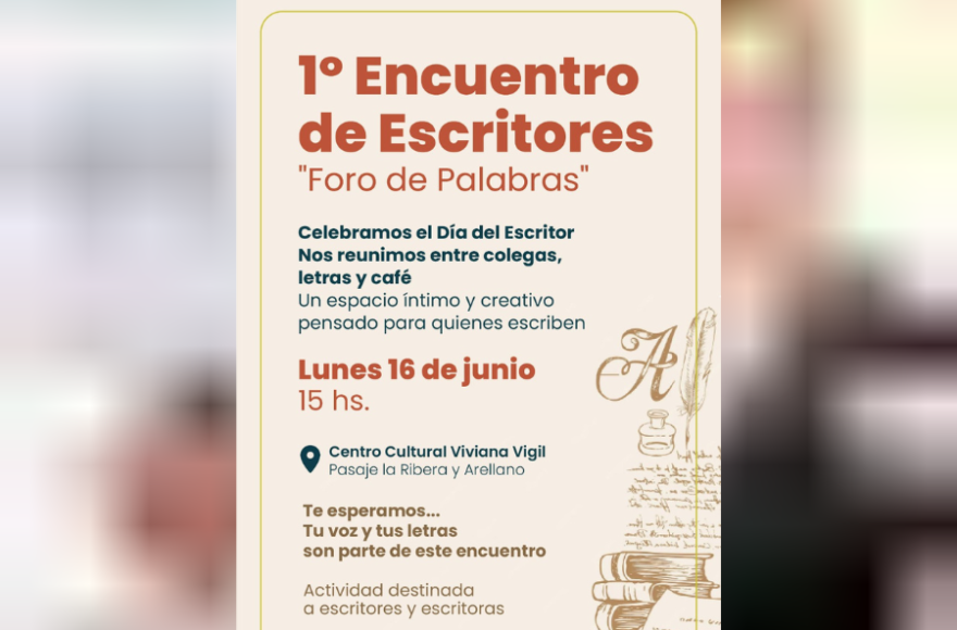 El evento se realizará el lunes 16 de junio a las 15 horas en el Centro Cultural Viviana Vigil.