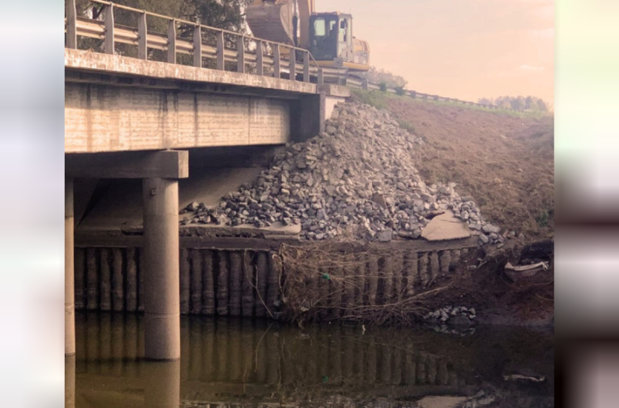 Finalizó la reparación del puente sobre el río Areco