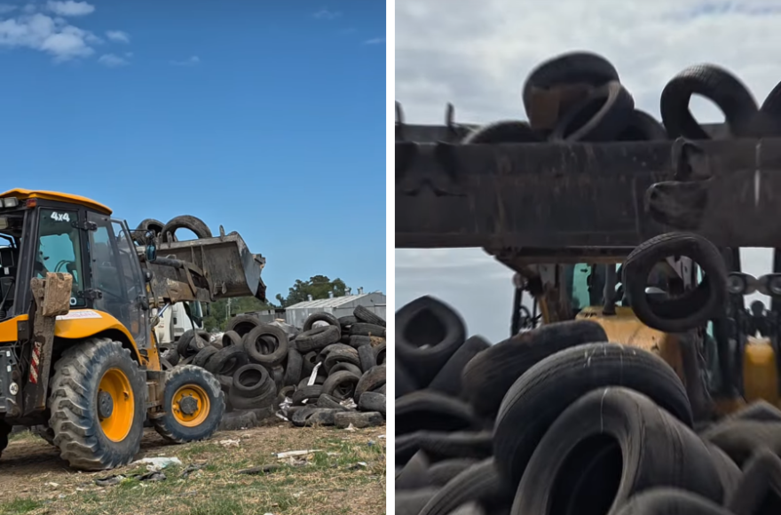 Se realizó un nuevo operativo de retiro de neumáticos en desuso