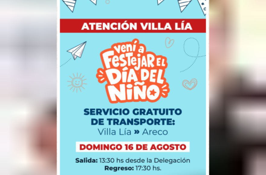 Villa Lía se prepara para celebrar el Día del Niño
