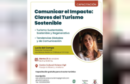 Realizarán una capacitación sobre turismo sostenible