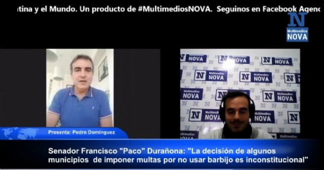 Francisco "Paco" Durañona: "La decisión de algunos municipios de imponer multas por no usar barbijo es inconstitucional"