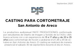 Se largó un casting para un cortometraje en la ciudad