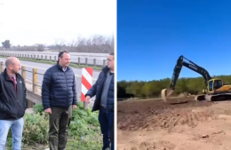 Ratto supervisó el avance de la obra hidráulica sobre el río Areco