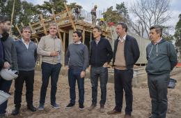 En San Antonio de Areco, Katopodis recorrió las obras de la Planta de Líquidos Cloacales