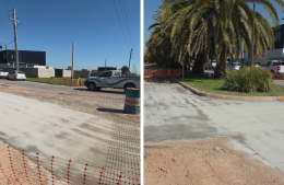 Contin&uacute;a el bacheo en hormig&oacute;n en distintos sectores